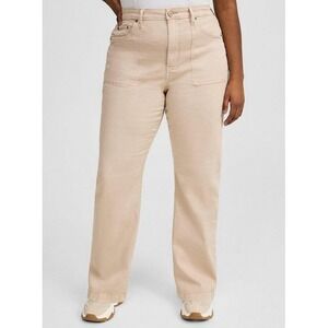 Torrid Women's Pant High Rise Straight Utility Khaki Zise 18 Short NWT